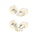 Guide a Scomparsa Silver per Cassetti ad Estrazione Totale P350 Zincato Bianco Acciaio Emuca