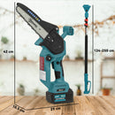 Motosega a Batterie 2 in 1 con Palo Telescopico per Funzione Potatore 580W in Metallo Blu 