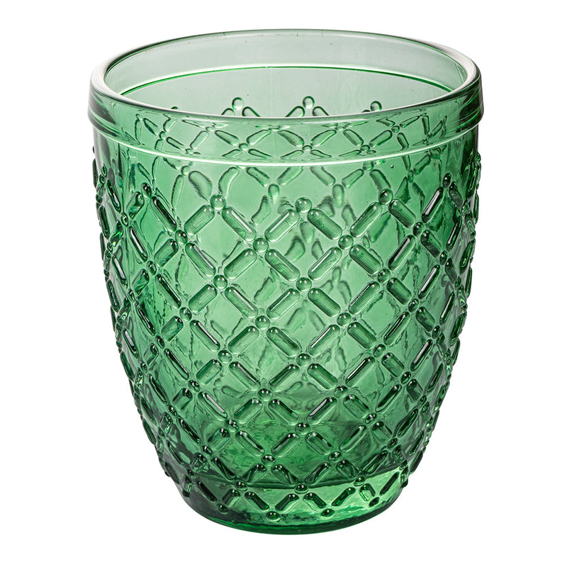 Set 6 Bicchieri Acqua Castle Greenery in Vetro VdE Tivoli 1996 Verde