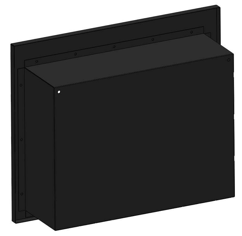 Camino a Bioetanolo da Parete 60x49 cm  Frame 600 Nero