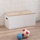 Cassapanca Baule in Legno 80x35x35 cm Panda Bianco