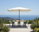 Ombrellone da Giardino 3x3 m Palo Ø48 mm in Legno Vorghini De Lux Ecrù
