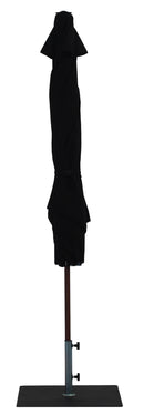 Ombrellone da Giardino Ø3 m Palo Ø38 mm in Alluminio Effetto Legno Tessuto Olefin Trend Wood Nero