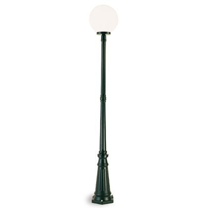 Lampada Palo Alto per Giardino Colore Nero Diametro 30Cm per Esterno Linea Sfera Livos