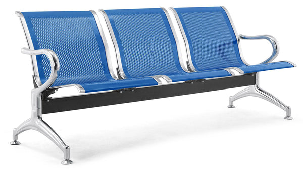 Tosini Blu Bürobank für Wartezimmer 3 Sitze aus Stahl prezzo