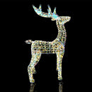 Renna Luminosa Natalizia Bianco Iridescente 60 cm con 300 LED Addobbo di Natale