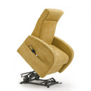 Poltrona Alzapersona Elettrica 2 Motori 74x85x160 cm in Tessuto Giallo
