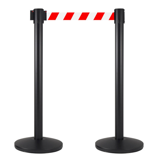 2 Gardinenstangen 3 Meter aus mattschwarzem Metall Ø36x101 cm Weiß/Rotes Band online