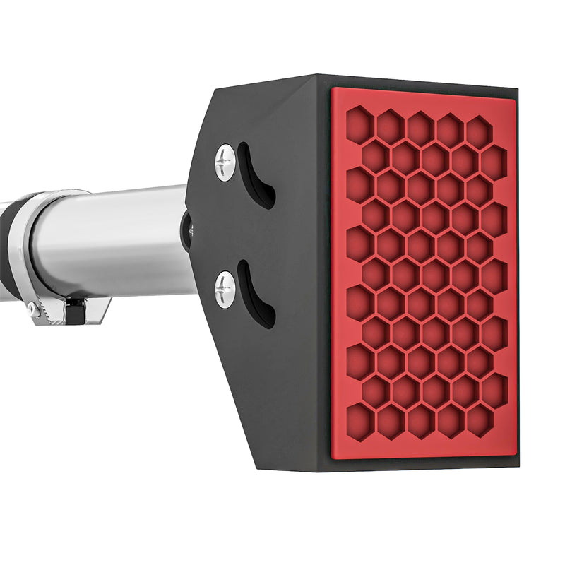 Barra per Trazioni Regolabile 75-92x10x7 cm con Impugnature Antiscivolo Rosso e Nero  