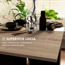 Tavolo Pieghevole Salvaspazio 140x75x74 cm con Ruote e Ripiani Rovere e Nero  