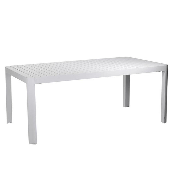 Tavolo Allungabile da Giardino 180/240x100xh75 cm in Alluminio Cleveland Bianco-1