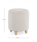 Sgabello Contenitore Ø 36x39,5 cm Zena in Bouclè