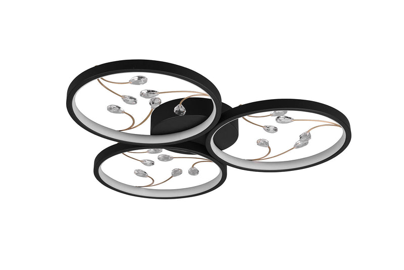 Plafoniera da Interno a LED in Metallo Nero Opaco
