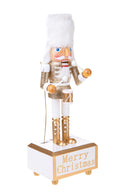 Carillon Schiaccianoci di Natale in Legno H30,5 cm Oro