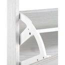 Scarpiera 3 Ante a Ribalta Doppio Ripiano 63x115x24 cm in legno rovere sbiancato