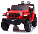 Macchina Elettrica per Bambini 12V Mp4 2 Posti con Licenza Jeep Wrangler Rubicon Rossa