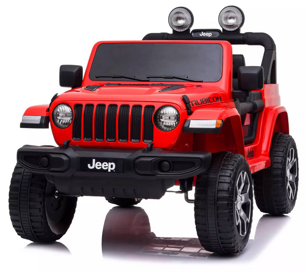 online Elektroauto für Kinder 12V Mp4 2 Sitze Jeep Wrangler Rubicon Rot