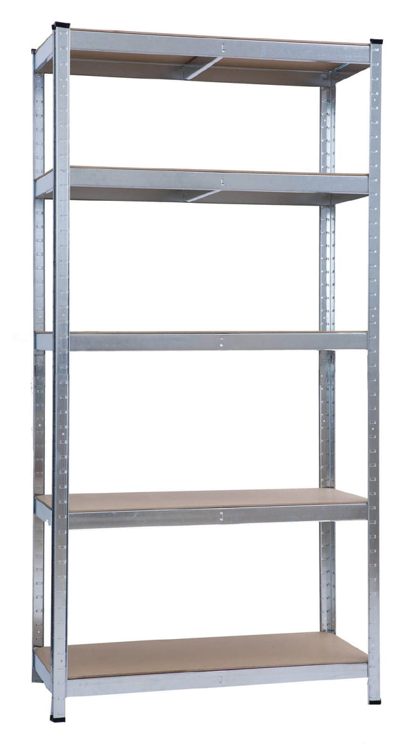 5 Regale 90x40x180 cm Regal aus verzinktem Stahl und MDF Fadi Silver acquista