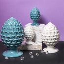 Pigna con Base Decorativa 8,5x8,5x14 cm  in Ceramica VdE Tivoli 1996 Pigna