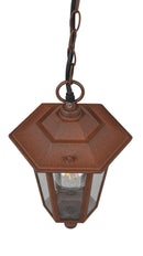 Lampada a Sospensione da Esterno Attacco E27 in Alluminio Ruggine 