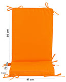 Cuscino con Schienale per Sedie da Giardino 93x41cm Bauer Box Arancione