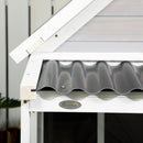 Cuccia Casetta per Cani 126x118x105 cm in Legno e PVC Grigio