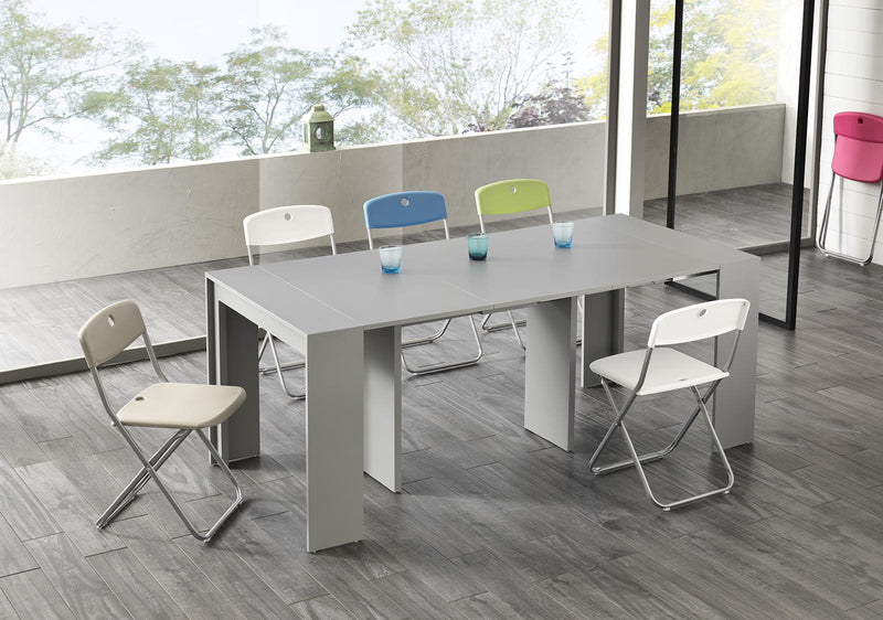 Consolle Allungabile 90x42,5/302,5xH76 cm in MDF Pinocchio Grigio