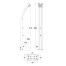 Doccia Solare da Giardino 30L Miscelatore e Lavapiedi Sined Lea Nera