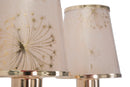 Lampada da Muro Glam Ring Doppia 32x18x27 cm in Ferro e Plastica Oro