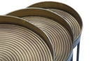Tavolinetti Alti Bascket Botis Set 3 Pz Ø42,5x60-35,5x54-30,5x49 cm in Ferro Nero