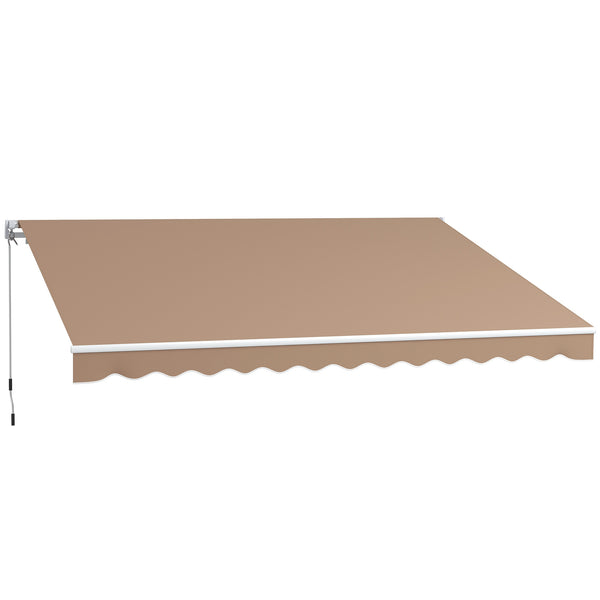 online Tenda da Sole per Esterno 350x250 cm Avvolgibile a Bracci con Apertura a Manovella Marrone