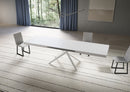  Tavolo Allungabile 180-440x90x74 cm Niket Bianco Frassino Gambe Bianche