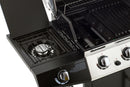 Barbecue a Gas GPL Pietra Lavica 4 Fuochi 14kW con Fornello Laterale Sochef Golosone 4