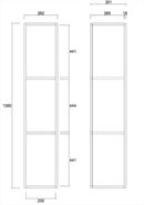 Mobile Sospeso Rettangolare da Salotto in Melamina 139x31x29cm TFT  Boost Blu