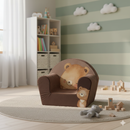 Poltroncina per Bambini 42x31x50 cm in Velluto e Cotone Teddy Marrone