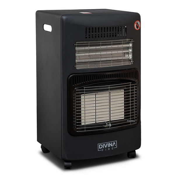 acquista LPG-Gasherd belüftet für den Innenbereich mit Ifrarossi und Halogen 4,2 kW Schwarz