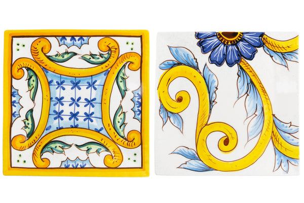 online Set mit 6 quadratischen Speisetellern aus Porzellan 30 cm Villa d'Este Home Tivoli Le Riggiole