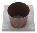 Base con Vaschetta per Fontane con Ghiera Grande 40x40x5 cm in Cemento Belfer 42/BSE/3 Ruggine