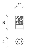 Biocamino da Tavolo 16,5x16,5xH27 cm in Metallo e Vetro Lighthouse Marrone Scuro