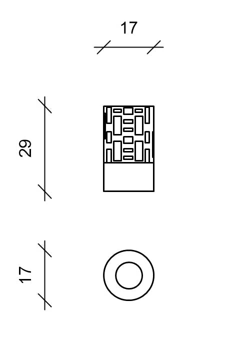 Biocamino da Tavolo 16,5x16,5xH27 cm in Metallo e Vetro Lighthouse Marrone Scuro