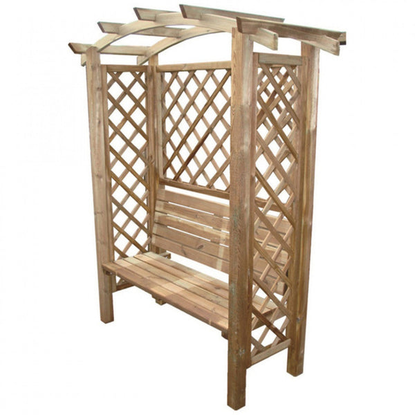 acquista Gewölbte Gartenpergola 160 x 70 x 190 h cm in Brown Wood