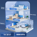 Condizionatore Portatile 3 in 1 con Deumidificatore 29,2x32x71 cm Timer 24 Ore e Telecomando in Plastica ABS Bianco  