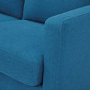Divano 2 Posti Ramsey 137x73x82 h cm in Tessuto Blu