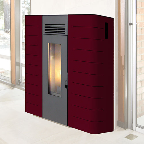 sconto Thermostove Luft Pelletofen 16,1 Kw 320 M3 King Idro Slim 16 Bordeaux 