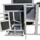 Pollaio per Galline da Esterno Tetto Impermeabile Corsa Zona Nidificazione Legno 160x75x80 cm 