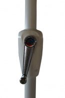 Ombrellone da Giardino Ø3 m Palo Ø48 mm Poly Eco in Acciaio Bianco