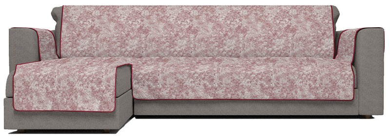 Copridivano con Penisola Sinistra in Poliestere e Cotone Bordeaux Varie Misure