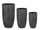 Set 3 Vasi Rigo Antracite Alto