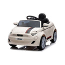 Auto Elettrica per Bambini Licenza Ufficiale Fiat 500e 12V Luci LED MP3 Bianco      