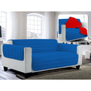 Copridivano Trapuntato in Microfibra Doubleface Royal/Rosso 1 Posto